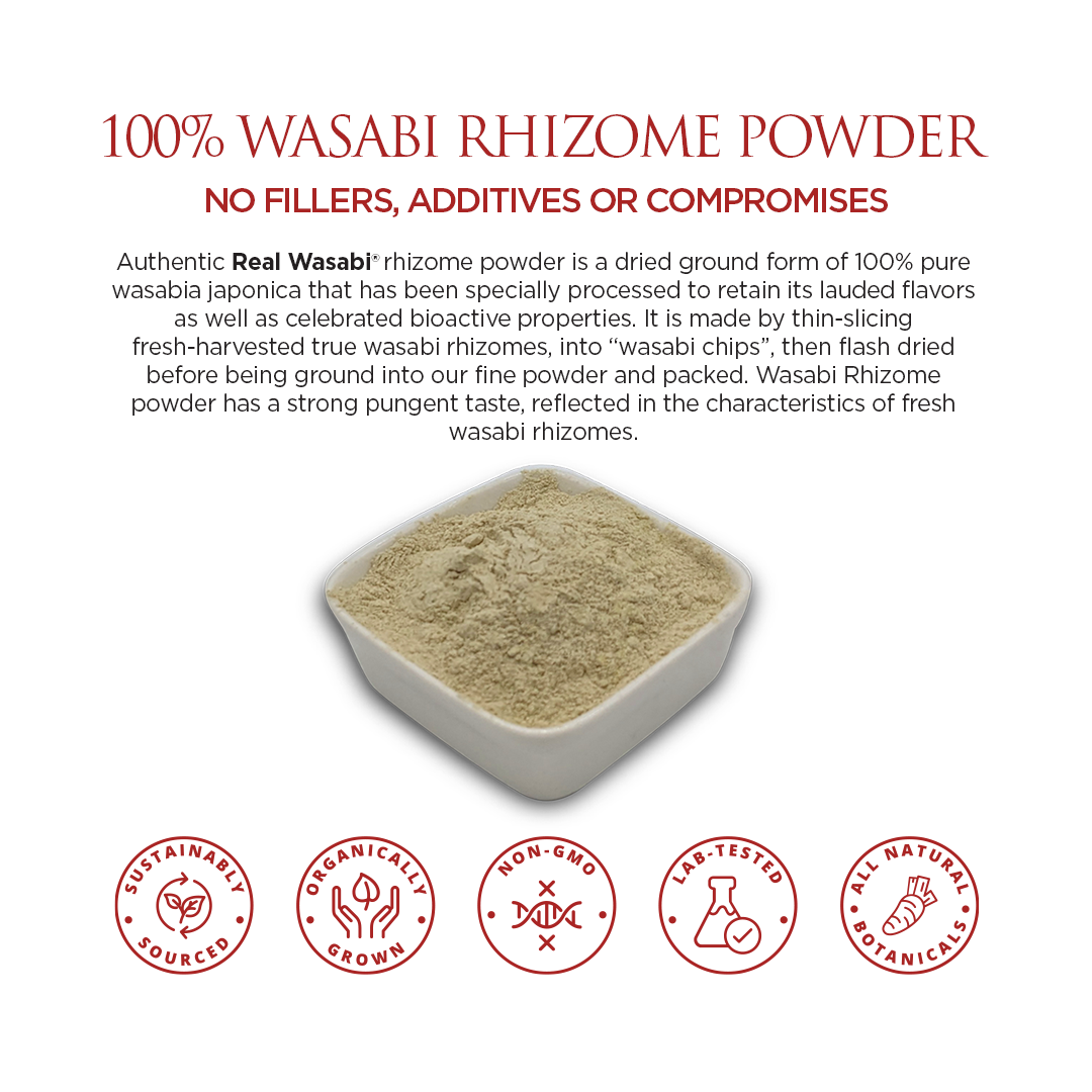 Real Wasabi® Rhizome Powder | 100% Pure | Wasabia japonica | Authentic