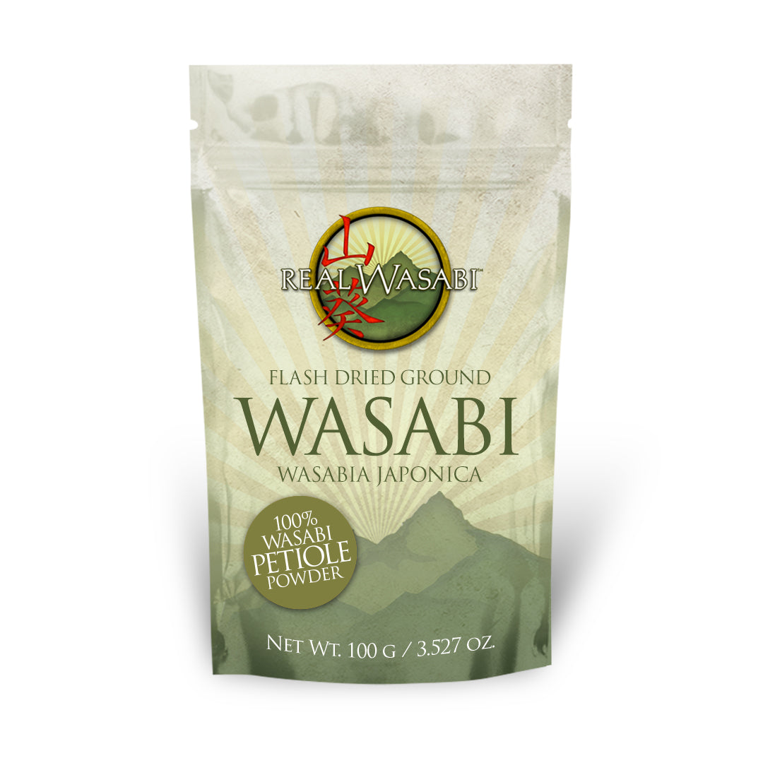 Real Wasabi 100g bag of wasabi stem (petiole) powder