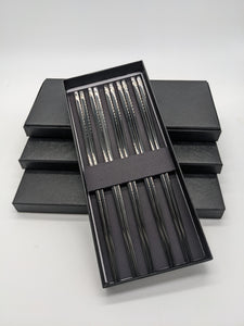 Japanese Style | Stainless Steel Chopsticks | Gift Set of Five Pair