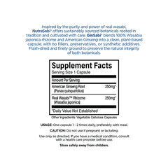 GinSabi™ - Ginseng Root and Wasabi Rhizome Powder in Vegan Capsules