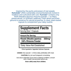 PureSabi™ -  Nutraceutical Grade Wasabi Rhizome Powder in Vegan Capsules