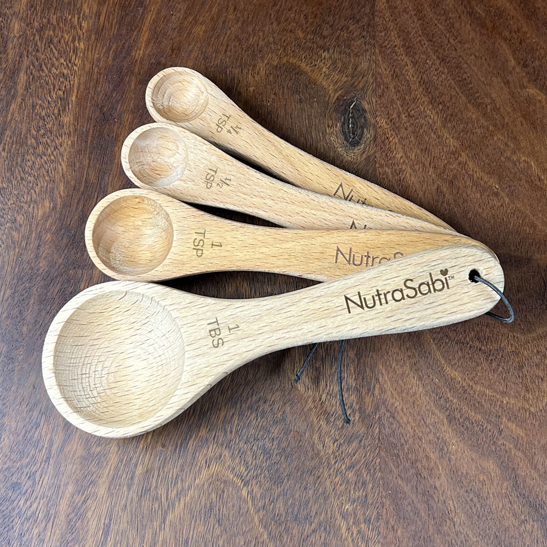 Beech Wood Measuring Spoons Set (4-Piece) - Real Wasabi