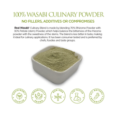 Real Wasabi Flash-Dried Culinary Powder - Fiery Taste, Smooth Finish