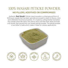 Real Wasabi™ Petiole (Stem) Powder | 100% Pure | Authentic