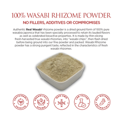 Real Wasabi® Rhizome Powder | 100% Pure | Wasabia japonica | Authentic