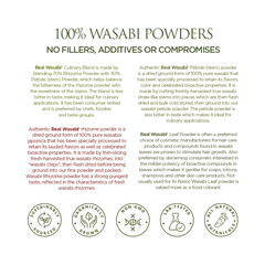 Wasabi Powders Sampler | Explore Wasabi's Alchemy | Pure Wasabi - NO Additives