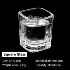 Square sake glass