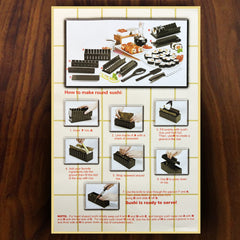 instructions on how to make sushi rolls with sushi making tool set