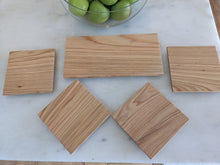 Hinoki cypress square plates and long tray