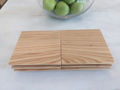 Hinoki Cypress square plates